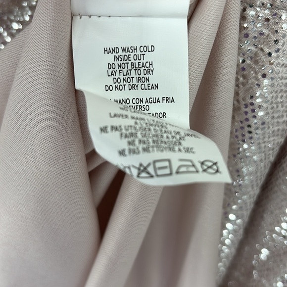 Marina Blouson Sleeve Metallic Dress in Champagne Women’s Size 18W - Picture 13 of 14